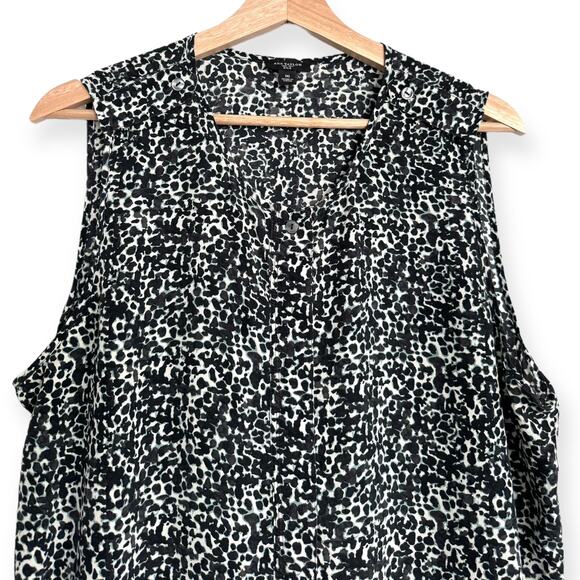 Ann Taylor 100% Silk Sleeveless Tunic Length Popover Blouse Women's Size 16 - Picture 3 of 10